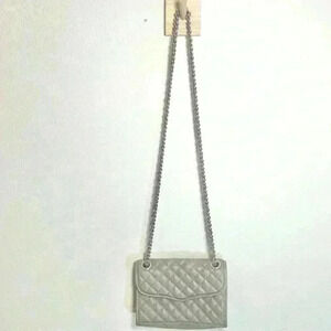 Rebecca Minkoff Shoulder Bag Quilted Mini Affair Light Gray Color